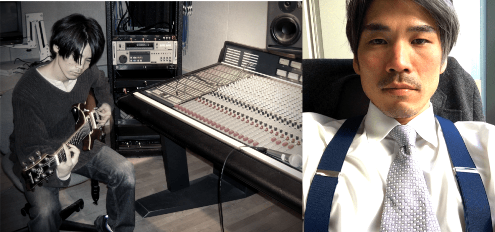 me in the studio as a young man - compared to me today, as an investment banker